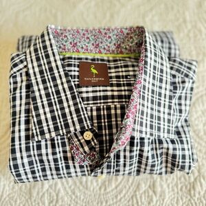 NWOT Tailorbyrd means black and white long sleeve button down size 2XLT